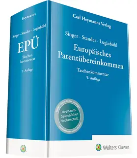 Singer / Stauder / Luginbühl |  EPÜ - Europäisches Patentübereinkommen | Buch |  Sack Fachmedien