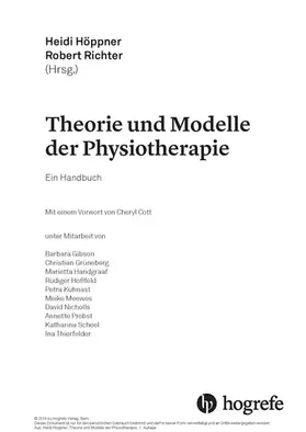 Höppner / Richter |  Theorie und Modelle der Physiotherapie | eBook | Sack Fachmedien