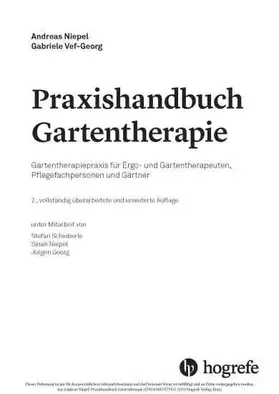 Niepel / Vef-Georg |  Praxishandbuch Gartentherapie | eBook | Sack Fachmedien