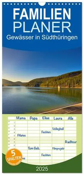 CALVENDO / Irmer |  Familienplaner 2025 - Gewässer in Südthüringen mit 5 Spalten (Wandkalender, 21 x 45 cm) CALVENDO | Sonstiges |  Sack Fachmedien