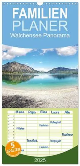CALVENDO / Schwarzfischer |  Familienplaner 2025 - Walchensee Panorama mit 5 Spalten (Wandkalender, 21 x 45 cm) CALVENDO | Sonstiges |  Sack Fachmedien