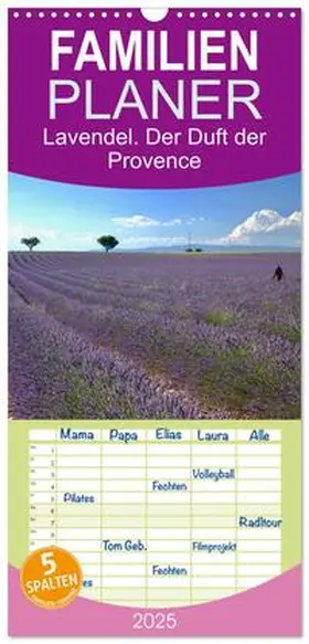 CALVENDO / Werner |  Familienplaner 2025 - Lavendel. Der Duft der Provence mit 5 Spalten (Wandkalender, 21 x 45 cm) CALVENDO | Sonstiges |  Sack Fachmedien