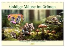 CALVENDO / Kleemann |  Goldige Mäuse im Grünen (Wandkalender 2025 DIN A3 quer), CALVENDO Monatskalender | Sonstiges |  Sack Fachmedien