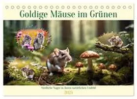 CALVENDO / Kleemann |  Goldige Mäuse im Grünen (Tischkalender 2025 DIN A5 quer), CALVENDO Monatskalender | Sonstiges |  Sack Fachmedien