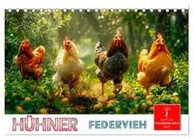 CALVENDO / Roder |  Hühner Federvieh (Tischkalender 2025 DIN A5 quer), CALVENDO Monatskalender | Sonstiges |  Sack Fachmedien