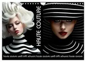 Krätschmer / CALVENDO |  Haute Couture - Weiß trifft Schwarz (Wandkalender 2026 DIN A4 quer), CALVENDO Monatskalender | Sonstiges |  Sack Fachmedien