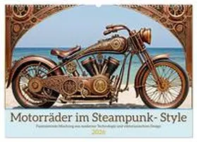 Kleemann / CALVENDO |  Motorräder im Steampunk-Style (Wandkalender 2026 DIN A2 quer), CALVENDO Monatskalender | Sonstiges |  Sack Fachmedien