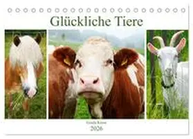 Kruse / CALVENDO |  Glückliche Tiere (Tischkalender 2026 DIN A5 quer), CALVENDO Monatskalender | Sonstiges |  Sack Fachmedien