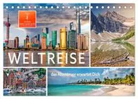 Roder / CALVENDO |  Weltreise - das Abenteuer erwartet Dich (Tischkalender 2026 DIN A5 quer), CALVENDO Monatskalender | Sonstiges |  Sack Fachmedien