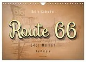 Roder / CALVENDO |  Route 66 - 2451 Meilen Nostalgie (Wandkalender 2026 DIN A4 quer), CALVENDO Monatskalender | Sonstiges |  Sack Fachmedien