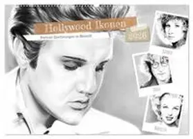 Richter / CALVENDO |  Hollywood Ikonen in Bleistift (Wandkalender 2026 DIN A2 quer), CALVENDO Monatskalender | Sonstiges |  Sack Fachmedien