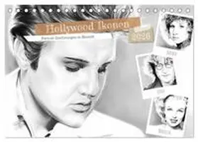 Richter / CALVENDO |  Hollywood Ikonen in Bleistift (Tischkalender 2026 DIN A5 quer), CALVENDO Monatskalender | Sonstiges |  Sack Fachmedien