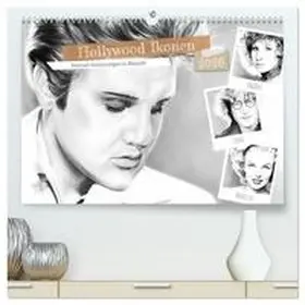 Richter / CALVENDO |  Hollywood Ikonen in Bleistift (hochwertiger Premium Wandkalender 2026 DIN A2 quer), Kunstdruck in Hochglanz | Sonstiges |  Sack Fachmedien