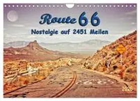 Roder / CALVENDO |  Nostalgie auf 2451 Meilen - Route 66 (Wandkalender 2026 DIN A4 quer), CALVENDO Monatskalender | Sonstiges |  Sack Fachmedien