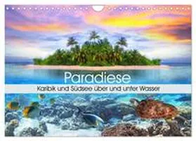 Stanzer / CALVENDO |  Paradiese. Karibik und Südsee über und unter Wasser (Wandkalender 2026 DIN A4 quer), CALVENDO Monatskalender | Sonstiges |  Sack Fachmedien