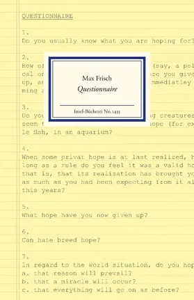 Frisch |  Questionnaire | Buch |  Sack Fachmedien