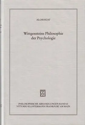 Rust |  Wittgensteins Philosophie der Psychologie | Buch |  Sack Fachmedien