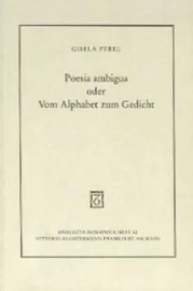 Febel |  Poesia ambigua | Buch |  Sack Fachmedien