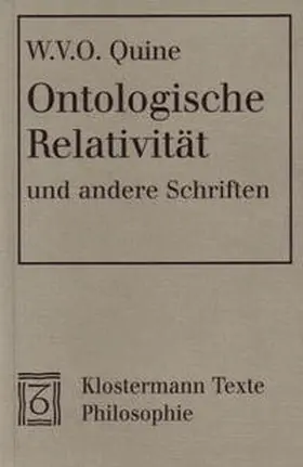 Quine |  Ontologische Relativität und andere Schriften | Buch |  Sack Fachmedien