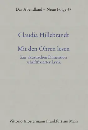 Hillebrandt |  Mit den Ohren lesen | Buch |  Sack Fachmedien