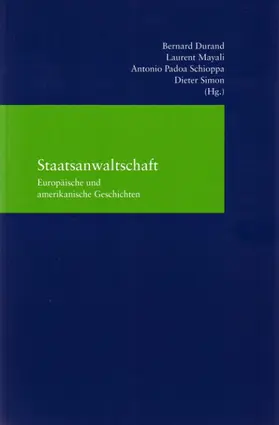 Durand / Mayali / Padoa Schioppa |  Staatsanwaltschaft | Buch |  Sack Fachmedien