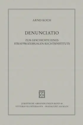 Koch |  Denunciatio | Buch |  Sack Fachmedien