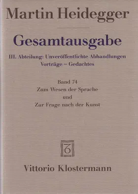 Heidegger / Regehly |  Zum Wesen der Sprache und Zur Frage nach der Kunst | Buch |  Sack Fachmedien