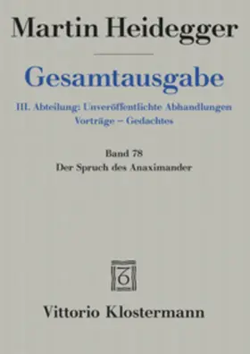 Heidegger / Schüßler / Schüssler |  Der Spruch des Anaximander | Buch |  Sack Fachmedien