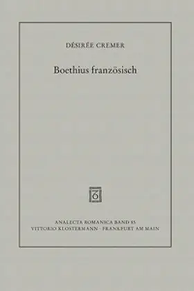 Cremer |  Boethius französisch | Buch |  Sack Fachmedien