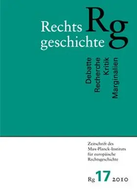 Duve |  Rechtsgeschichte. Zeitschrift des Max Planck-Instituts für Europäische Rechtsgeschichte / Rechtsgeschichte | Buch |  Sack Fachmedien