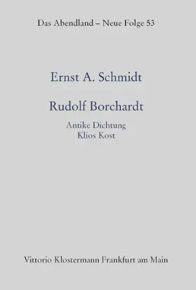 Schmidt |  Rudolf Borchardt | Buch |  Sack Fachmedien