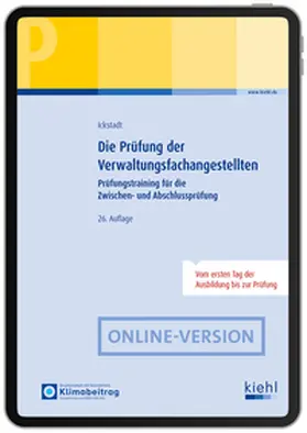 Ickstadt |  Die Prüfung der Verwaltungsfachangestellten | Online-Buch | Sack Fachmedien