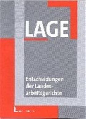 Lipke |  Entscheidungen der Landesarbeitsgerichte (LAGE) | Sonstiges |  Sack Fachmedien