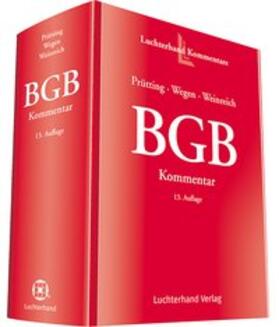 Prütting / Wegen / Weinreich | BGB Kommentar | Buch | 978-3-472-09555-2 | sack.de