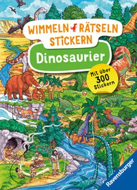  Wimmeln, Rätseln, Stickern: Dinosaurier | Buch |  Sack Fachmedien