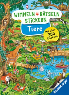  Wimmeln, Rätseln, Stickern: Tiere | Buch |  Sack Fachmedien