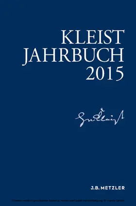 Blamberger / Doering / Brandstetter |  Kleist-Jahrbuch 2015 | eBook | Sack Fachmedien