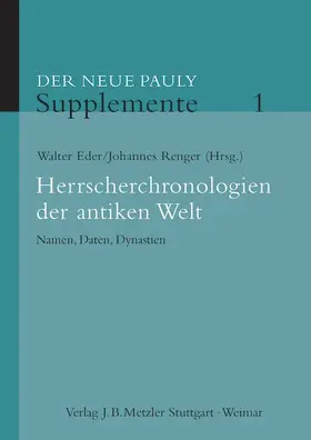 Eder / Renger |  Herrscherchronologien der antiken Welt | Buch |  Sack Fachmedien