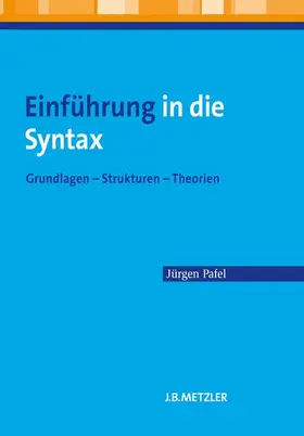 Pafel |  Einführung in die Syntax | Buch |  Sack Fachmedien