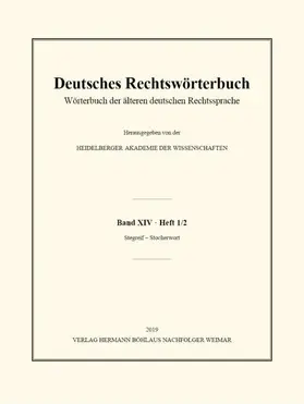 Deutsch |  Deutsches Rechtswörterbuch | Buch |  Sack Fachmedien