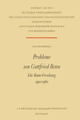 Buddeberg |  Probleme um Gottfried Benn | Buch |  Sack Fachmedien