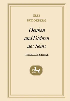Buddeberg |  Denken und Dichten des Seins | Buch |  Sack Fachmedien
