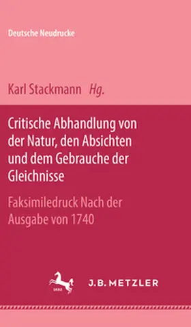 Breitinger |  Critische Abhandlung von der Natur, den Absichten und dem Gebrauche der Gleichnisse | Buch |  Sack Fachmedien