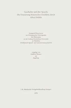 Wichert |  Geschichte und ihre Sprache | Buch |  Sack Fachmedien