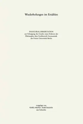 Hartmann |  Wiederholungen im Erzählen | eBook | Sack Fachmedien