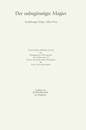 Lämmert / Reichert / Stierle |  Der unbegünstigte Magier | Buch |  Sack Fachmedien