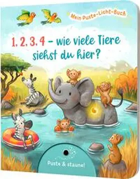 Krämer |  Mein Puste-Licht-Buch: 1,2,3,4 - wie viele Tiere siehst du hier? | Buch |  Sack Fachmedien