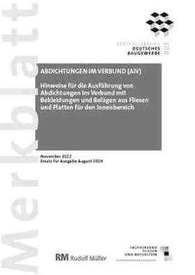 Voos |  Merkblatt Abdichtungen im Verbund 2022-11 | Buch |  Sack Fachmedien