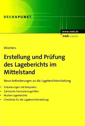 Wiechers |  Erstellung und Prüfung des Lageberichts im Mittelstand | eBook | Sack Fachmedien