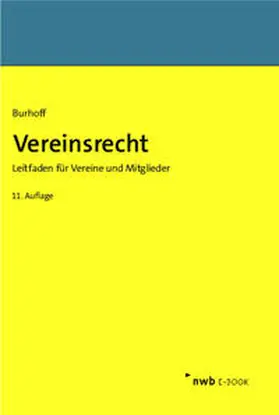 Burhoff |  Vereinsrecht | eBook | Sack Fachmedien